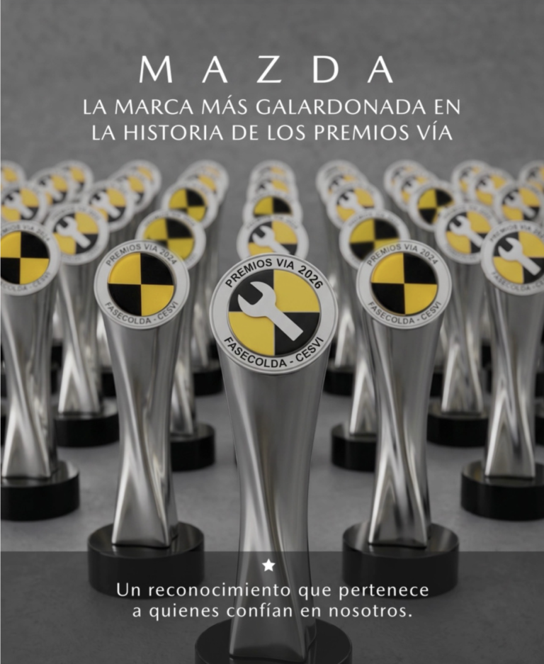 Mazda es reconocida en los Premios VIA 2026 por su excelencia en servicio posventa.